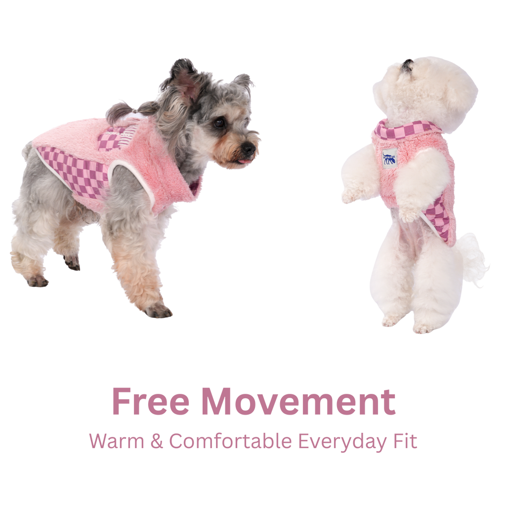 Sniff & Soul Sherpa Dog Jacket – Ultra Plush Fleece Winter Dog Coat with Back Zipper, Warm Colorblock Puppy Jacket for Small Medium Large Dogs